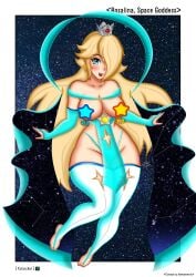 1girls artist_name blonde_hair blue_eyes borrowed_design breasts censored_nipples character_name detached_sleeves deviantart female_focus female_only gameplay_mechanics goddess_rosalina_(awesomeerix) hair_over_one_eye light_blush lips long_blonde_hair long_hair mario_(series) nintendo open_smile opera_gloves princess_rosalina see-through see-through_clothing see-through_pelvic_curtain smile smiling_at_viewer star_(symbol) star_censor starry_background starry_sky starry_sky_print super_mario_galaxy tagme thighhighs thong white_border yularcher