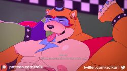 2d_animation after_anal after_sex anal anal_sex animated anthro balls bear beefy blush bodily_fluids boner bow_tie clothing crocodile crocodilian crocodylid cum cum_on_face daddy duo ear_piercing english_audio erection finger_in_mouth five_nights_at_freddy's five_nights_at_freddy's:_security_breach from_front_position fur furry gay genital_fluids genitals glamrock_freddy glamrock_freddy_(fnaf) hair hat headgear headwear hi_res huge_filesize humanoid humanoid_genitalia humanoid_penis looking_at_another lying male male/male male_moaning male_only male_penetrated male_penetrating male_penetrating_male mammal manly montgomery_gator montgomery_gator_(fnaf) muscular muscular_male nipples nude open_mouth orgasm pecs penetration penile penile_penetration penis piercing reptile scalie scottgames sex smile sound sound_warning spread_legs spreading steel_wool_studios sweat teeth text ursine vein veiny_penis video voice_acted zcik