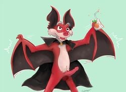 anthro chiropteran erection genitals gummybear_and_friends humor male male_only mammal meme microchiropteran penis phyllostomid solo vampire_bat vampiro yangochiropteran