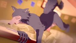 16:9 3d_(artwork) 3d_animation animated anthro balls beastars bed bird_dog bite bunk_bed canid canine canis claws digital_media_(artwork) domestic_dog duo enticia_(artist) erection floppy_ears fur furniture genitals grey_body grey_fur grinding humanoid_genitalia humanoid_penis hunting_dog jack_(beastars) labrador legoshi_(beastars) long_playtime male male_focus mammal masturbation moan music nude on_model penile penile_masturbation penis pillow pillow_bite pillow_humping retriever sidekick solo_focus sound sound_warning tagme tan_body tan_fur video video voice_acted voyeur widescreen wolf