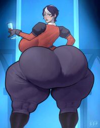1girls ass bad_anatomy big_ass big_breasts bottom_heavy breasts bubble_butt busty cassandra_de_rolo clothing critical_role critical_role:_vox_machina fat_ass female female_only huge_ass huge_breasts hyper ignantastro large_ass large_breasts looking_at_viewer looking_back massive_ass solo stardustpapi thick_ass thick_thighs thunder_thighs wide_hips