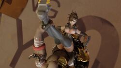 3d 3d_(artwork) big_penis breasts dark-skinned_male dark_skin doomfist gildansfm interracial overwatch rose_tracer sex straight tracer uncensored vaginal_penetration