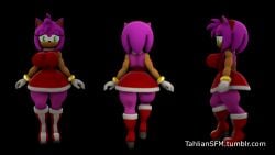 3d 3d_animation amy_rose animated bedroom_eyes boots bouncing_breasts curvy jiggle looking_down medium_breasts red_dress sega smile sonic_(series) sonic_team tahlian thick_thighs voluptuous walk_cycle walking