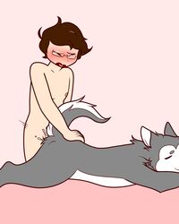 canine doggy_style female female_feral female_penetrated feral human_on_feral husky male relaxed spikkedia zoophilia