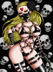 1girls bdsm big_breasts blonde_hair bondage breasts bust busty curvaceous curves curvy curvy_body curvy_figure curvy_hips fanart female female_focus female_only gatorchan goth heart hourglass_figure huge_breasts kaijin_hime_do-s large_breasts leather legs light-skinned_female light_skin manga one-punch_man oppai skeleton skull solo supervillain thick thick_legs thick_thighs thighs voluptuous waist