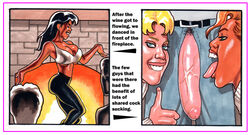 big_balls big_breasts big_penis comic dark-skinned_female dark_skin huge_balls huge_cock human human_male imminent_fellatio imminent_oral interracial jaleira_(kevin_j_taylor) jill_(kevin_j_taylor) kevin_j_taylor light-skinned_male light_skin male thick_penis