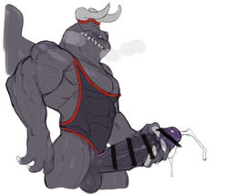 1boy 4_fingers anthro anthrofied balls bara bebebebebe biceps big_balls big_penis big_testicles black_mankini black_skin blue_eyes bodily_fluids bodysuit censored claws clothes clothing cum dragaux dragon erection genital_fluids heavy_breathing horn horns huge_cock huge_penis large_penis long_penis male male_only mankini masturbation muscular muscular_male nintendo pecs penetration penile_masturbation penis penis_out pink_mankini ring_fit_adventure scalie sharp_teeth side_view sketch solo standing teeth testicles thick_penis veins veiny_penis video_games white_background wings wrestling_singlet yaoi