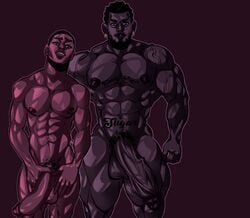 african african_male carlsagoart dark-skinned_male dark_skin family incest looking_at_viewer male male_only melanin muscle muscles muscular muscular_male nude sago smiling_at_viewer