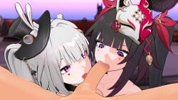1boy 2girls bewyx big_penis blowjob ffm_threesome honkai:_star_rail honkai_(series) hoyoverse licking_penis light-skinned_female light-skinned_male light_skin male_pov mihoyo pov sparkle_(honkai:_star_rail) sparxie_(honkai:_star_rail) tagme threesome