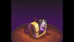 animated elf elf_female female from_behind from_behind_position half-dragon half-elf half-elf_female horns karnedraws kyra_(lust_arcanum) lust_arcanum mimic mimic_chest monster monster_on_female pixel_animation pixel_art purple_body purple_skin sound stuck tagme tentacle video video_games