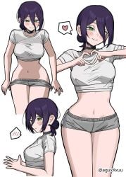 /// 1girls 2d 2d_(artwork) 2d_artwork aguxxxuu bare_arms bare_belly bare_hands bare_legs bare_navel bare_shoulders bare_skin bare_thighs belly belly_button black-haired_female black_choker black_hair blush blush_face blushing_at_viewer blushing_female blushing_lines breasts chainsaw_man choker closed_mouth_smile clothes collarbone curvaceous curvaceous_body curvaceous_female curvaceous_figure curvaceous_hips curvaceous_teenager curvy curvy_body curvy_female curvy_figure curvy_hips curvy_teen digital digital_art digital_drawing digital_drawing_(artwork) digital_media digital_media_(artwork) drawing exposed_arms exposed_belly exposed_legs exposed_navel exposed_shoulders exposed_skin exposed_thighs female female_focus female_only fingers green-eyed_female green_eyes grey_shorts groin hair_between_eyes happy head_tilt heart_hands high_resolution highres hourglass_figure inguinal_crease inguinal_ligament lean_figure leaning leaning_forward legs_closed legs_together light_smile long_hair looking_at_viewer looking_sideways looking_to_the_side medium_breasts narrow_waist navel reze_(chainsaw_man) shirt shorts shoulders simple_background slender_body slender_waist slim_female slim_waist smile smiley_face smiling smiling_at_viewer solo standing thighs thighs_together tilted_head topwear upper_body white_background white_clothes white_shirt white_topwear wide_hips