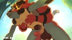 animated balls_clench balls_clenching balls_deep balls_slapping_balls bara big_dom_small_sub cock cum cum_inflated_belly cum_inflation cum_inside cum_while_penetrated cumdump cumflated_belly cumflation dick fat_cock foreskin forest furry gay hanging_balls hard_sex heavy_balls homosexual huge_balls huge_cock incineroar lucario male_on_male nipples nipples_touching nudity pokemon pokemon_(species) poney sex tagme testicles testicles_clench testicles_clench_fetish thick_penis touching_nipples video zcik