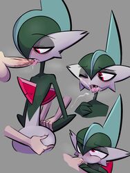 2boys anthro anthrofied armpits cheek_bulge cum cum_on_face cum_shot faceless_male facial fellatio gallade gay green_hair green_skin grey_background half-closed_eyes hip_grab human human_on_male human_penetrating interspecies male_only male_pov murchik nintendo no_nipples nude one_eye_closed open_mouth oral original_character penis pokémon_(species) pokemon pokemon_(species) pokemon_dppt pov red_eyes saliva short_hair tongue tongue_out veins veiny_penis white_skin wince yaoi