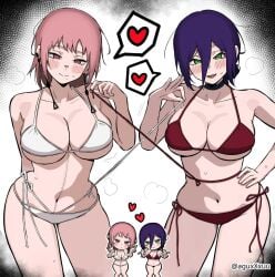 2d 2d_(artwork) 2d_artwork 2girls aguxxxuu alternate_breast_size arm_behind_back bare_arms bare_belly bare_chest bare_hands bare_hips bare_legs bare_midriff bare_navel bare_shoulders bare_skin bare_thighs belly belly_button bewitching_thighs big_breasts bikini bikini_bottom bikini_only bikini_top black-haired_female black_choker black_hair blush blush_face blushing_at_viewer blushing_female blushing_lines breasts busty busty_female busty_girl busty_teen busty_teenager chainsaw_man child_bearing_hips choker cleavage closed_mouth_smile collarbone curvaceous curvaceous_body curvaceous_female curvaceous_figure curvaceous_hips curvaceous_teenager curvy curvy_body curvy_female curvy_figure curvy_hips curvy_teen death_devil_(chainsaw_man) devil digital digital_art digital_drawing digital_drawing_(artwork) digital_media digital_media_(artwork) double_peace_sign double_v_sign drawing ear_piercing ear_piercings earrings elbows exposed_arms exposed_belly exposed_chest exposed_hips exposed_legs exposed_midriff exposed_navel exposed_shoulders exposed_skin exposed_thighs eyebrows_visible_through_hair female female_focus female_only fertile_hips fingers goonable green-eyed_female green_eyes groin hair_between_eyes half-closed_eyes half_naked half_nude halterneck hand_behind_back hand_on_hip hand_on_own_hip hand_on_own_waist hand_on_waist head_tilt heart high_resolution highres hourglass_figure inguinal_crease inguinal_ligament inviting large_boobs large_breasts lean_figure light_smile looking_at_viewer medium_hair midriff mole_on_cheek mole_on_face mole_under_each_eye mole_under_eye mole_under_eyes mole_under_mouth multiple_females multiple_girls naked naked_female naked_woman narrow_waist navel nude nude_female nudity open_mouth open_mouth_smile parted_lips peace_sign pierced_ear pierced_ears pink-eyed_female pink-haired_female pink_eyes pink_hair pink_hair_female posing posing_for_the_viewer posing_naked posing_nude ready_for_sex ready_to_fuck red_bikini red_bikini_bottom red_bikini_top red_swimsuit red_swimwear reze_(chainsaw_man) semi_nude shoulders side-tie_bikini sign simple_background skindentation slender_body slender_waist slim_female slim_waist smile smiley_face smiling smiling_at_viewer standing strap_lift strap_pull string_bikini swimsuit swimwear teen_girl teenage_female teenage_girl teenage_tits teenager thick_thighs thigh_gap thighs tilted_head tongue upper_body upper_teeth v v_sign white_background white_bikini white_bikini_bottom white_bikini_top white_swimsuit white_swimwear wide_hips young_female young_woman