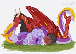 2_horns 2_penises 4_balls absurd_res animal_genitalia animal_penis balls belly big_balls big_belly big_knot big_penis bodily_fluids claws crystalnight55 cum cum_drip cum_in_vagina cum_inside cum_on_penis cuntboy digital_media_(artwork) dragon dremet dripping duo egg egg_inflation ejaculation equine_genitalia equine_penis erection european_mythology felkin feral feral_only flared_penis full-package_cuntboy fur furred_dragon furred_scalie furry_tail genital_fluids genitals grass hemipenes herm hermaphrodite hi_res horn huge_balls huge_cock huge_knot hyper hyper_genitalia hyper_knot hyper_penis hyper_pregnancy intersex jonsu kissing knot knotted_penis lying male male/male maleherm multi_balls multi_genitalia multi_penis mythological_creature mythological_scalie mythology on_back on_top penetration penis plant pregnant purple_body purple_fur pussy red_body scalie tail vaginal_penetration western_dragon wings yellow_body yellow_fur