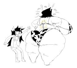 ass back_view bbw cowprint cowprint_bikini dooj homestuck huge_ass huge_breasts large_ass large_breasts milf mommy need_her obese obese_female overweight reaching_out tagme tall_female taller_female terezi_pyrope vriska_serket