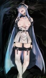 1girls akame_ga_kill! asphyxiation body_horror breasts breasts_out corpse crying_with_eyes_open death death_piss disorder! dress dying esdeath_(akame_ga_kill!) exposed_breasts guro hanged incontinence long_hair murder nipples noose peeing peeing_self snuff straight_hair tagme urination urine very_long_hair