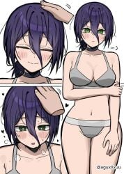 1girls 2d 2d_(artwork) 2d_artwork aguxxxuu alternate_breast_size bare_arms bare_belly bare_chest bare_hands bare_hips bare_legs bare_midriff bare_navel bare_shoulders bare_skin bare_thighs belly belly_button black-haired_female black_choker black_hair blush blush_face blushing_female blushing_lines bra breasts busty busty_female busty_girl busty_teen busty_teenager chainsaw_man choker cleavage closed_eyes closed_mouth_smile collarbone curvaceous curvaceous_body curvaceous_female curvaceous_figure curvaceous_hips curvaceous_teenager curvy curvy_body curvy_female curvy_figure curvy_hips curvy_teen digital digital_art digital_drawing digital_drawing_(artwork) digital_media digital_media_(artwork) drawing elbows exposed_arms exposed_belly exposed_chest exposed_hips exposed_legs exposed_midriff exposed_navel exposed_shoulders exposed_skin exposed_thighs eyebrows_visible_through_hair female female_focus female_only fingers green-eyed_female green_eyes grey_bra grey_panties grey_underwear groin hair_between_eyes hand_on_another's_hair hand_on_another's_head hand_on_arm hand_on_hair hand_on_head hand_on_own_arm head_pat head_pats head_tilt heart heart-shaped_pupils heart_eyes high_resolution highres hourglass_figure inguinal_crease inguinal_ligament large_breasts lean_figure legs_closed legs_together long_hair looking_at_viewer matching_underwear midriff narrow_waist navel open_mouth open_mouth_smile panties parted_lips patting patting_head reze_(chainsaw_man) shoulders sidelocks simple_background slender_body slender_waist slim_female slim_waist smile smiley_face smiling solo standing teen_girl teenage_female teenage_girl teenage_tits teenager thighs thighs_together tilted_head tongue underwear underwear_only upper_body white_background wide_hips young_female young_woman