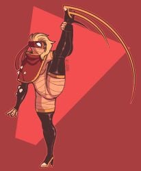 1futa 1girls bodysuit boots crystal dark-skinned_futa epoch_(welwraith) fat_ass futanari heel_boots heels high_kick implied_futa leg_lift leg_up mask masked masked_female masked_futa scraper_city solo solo_focus split splits thick_thighs thigh_boots thighhigh_boots thighhighs thighs tight_clothes tight_clothing welwraith
