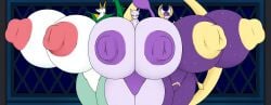 big_breasts big_nipples breasts female generation_1_pokemon generation_5_pokemon generation_7_pokemon group hi_res huge_breasts huge_nipples humanoid hyper hyper_breasts hyper_nipples legendary_pokemon lunala mewtwo mtf_crossgender necrobern nintendo nipples non-mammal_nipples pokemon pokemon_(species) rule_63 serperior trio