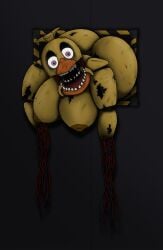 big_ass big_breasts chica_(fnaf) female five_nights_at_freddy's five_nights_at_freddy's_4 horror methados nightmare_waifu nipples robot_girl stuck_in_wall thick_thighs video_games withered_chica