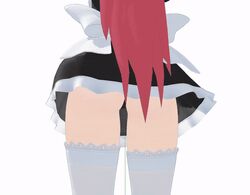 1girls 3d animated ass_shake female maid_uniform mmd naruto naruto_(series) naruto_shippuden shaking shaking_butt skirt solo tbomb100 thighhighs uzumaki_kushina