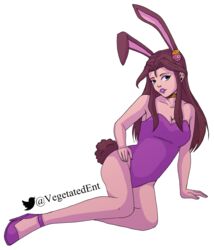 brown_hair bunny_ears bunny_girl bunnysuit green_eyes heels jojo's_bizarre_adventure long_hair shuckmeister tail