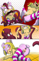 anthro blonde_hair breasts comic cum cumming gaia_the_rabbit hedgehoglove page_11 rabbit rape tentacle tentacle_rape tentacle_sex tongue tongue_out vagina