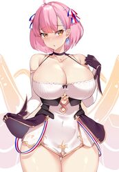 1girls azur_lane big_breasts breasts cleavage female female_only kuavera large_breasts light-skinned_female light_skin solo tartu_(azur_lane) thick_thighs vichya_dominion_(azur_lane) wide_hips