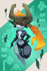 1girls 2024 absurd_res female female_only hair_hand imp_midna long_hair looking_at_viewer midna nintendo oerba_yun_fang orange_hair red_eyes roxy_thefoxy shortstack smiling smiling_at_viewer solo the_legend_of_zelda thick_thighs tied_hair twili twilight_princess yellow_sclera