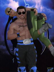 ... 3d annoyed annoyed_expression blonde_hair carrying carrying_over_shoulder carrying_partner grabbing grabbing_ass grin groping groping_ass happy headband imfamouse johnny_cage lifting lifting_person looking_at_viewer male/female midway mortal_kombat mortal_kombat_1_(2023) muscular netherrealm_studios shirtless shirtless_male smug smug_face sonya_blade sunglasses thick thick_ass thick_thighs thumbs_up toned_male