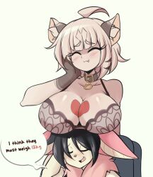 big_breasts breasts felis_(lucyfercomic) female furry huge_breasts lucyfercomic oc original roy_(lucyfercomic)