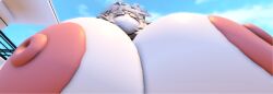 3d big_nipples breast_expansion glasses horns hyper_breasts kiwi_(nightmare) kiwi_(roblox) roblox roblox_avatar robloxian sky white_skin