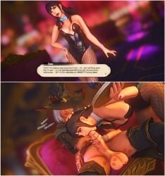 2koma 3d balls big_penis black_hair caught cock_worship dialogue fellatio female ffxiv final_fantasy final_fantasy_xiv futa_on_female futanari gaia_(ffxiv) goth goth_girl gpose(ffxiv) hand_on_another's_head hand_on_head huge_cock instant_loss instant_loss_2koma large_penis lipstick lipstick_mark lipstick_marks lipstick_on_penis original_character penis penis_worship saliva saliva_on_penis secretly_loves_it slayerofeikons text thick_lips warrior_of_light_(ff14) warrior_of_light_(final_fantasy_xiv) witch_hat worship