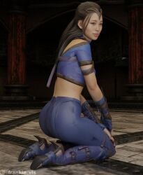 ass ass_focus edenian kitana kitana_(new_era) kneeling mortal_kombat mortal_kombat_1_(2023) netherrealm_studios