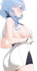 ako_(blue_archive) female female_only gloves mochirong sideboob tight_clothing