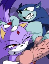 animated anthro blaze_the_cat project_x_love_potion_disaster sonic_(series) sonic_the_werehog tagme zetateam