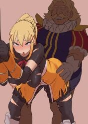 ahe_gao alexei_barnes_alderp bondage darkness_(konosuba) doggy_style fat_man femsub kono_subarashii_sekai_ni_shukufuku_wo! male r-man submissive_female tied_up ugly_man