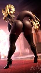 1girls 2020s 2024 3d 3d_(artwork) anthro anthrofied areola areolae ass big_ass big_breasts big_butt big_thighs black_high_heels breasts capcom curved_horns dark-skinned_female dark_skin doctor-sfm elder_dragon female female_focus female_only fur furry furry_only hi_res high_heels highres horns indoors kulve_taroth kulve_taroth_(bom39) large_ass large_breasts large_butt large_thighs long_legs looking_at_viewer mammal monster_hunter nipples nude nude_anthro nude_female pussy scales scalie solo solo_female solo_focus standing tail thick_tail thick_thighs thighs vagina wide_hips yellow_eyes