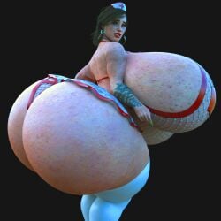 bimbo ellie_(the_last_of_us) ellie_williams gigantic_ass gigantic_breasts huge_ass huge_breasts hyper hyper_ass hyper_breasts hyper_hourglass jackd22 looking_at_viewer naughty_dog nurse nurse_uniform stockings the_last_of_us the_last_of_us_2 thick_thighs voluptuous wide_hips