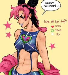 jojo's_bizarre_adventure jolyne_kujo peachykip red_hair stone_ocean tagme undress_character