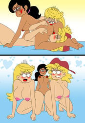 3girls ass barefoot breasts comic comic:the_house_xxxparty commission dark-skinned_female dark_skin feet female ferozyraptor incest lana_loud latina light-skinned_female light_skin lola_loud multiple_girls nickelodeon nude older ronnie_anne_santiago straight_hair the_casagrandes the_loud_house threesome vagina yuri