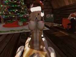 1boy 1girls animated anthro areola blonde blonde_hair blue_eyes christmas_tree duo female fox fox_ears fox_tail fur furry furry_ears furry_tail large_ass large_breasts large_penis male male_pov naked nipples no_sound nude patreon riding santa_hat second_life sex shine shinesl straight tagme thick_thighs video vixen