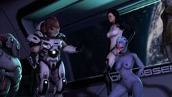 3d 3d_(artwork) alien asari human krogan liara_t'soni mass_effect miranda_lawson nervaanims slave