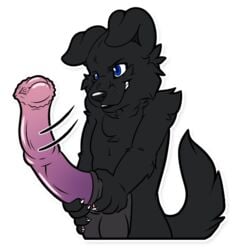 1:1 alpha_channel animal_dildo animal_sex_toy anthro bird_dog blue_eyes canid canine canis dildo domestic_dog equine_dildo hunting_dog labrador male male_only mammal retriever sex_toy solo telegram_sticker weapon xanthe_(artist) xanthewolf