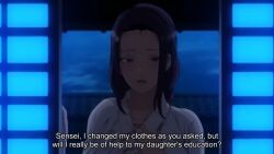 1boy 1girls 2020 20s animated anus ass back backboob bare_shoulders blue_hair bowing braid braided_ponytail breasts bunnywalker censored cheating_(relationship) collarbone english_subtitles english_text fat fat_man female forehead functionally_nude hand_on_own_chest hentai_series huge_ass huge_breasts jewelry kneeling large_breasts lipstick long_hair looking_at_viewer makeup mature_female mind_control miyajima_tsubaki mother navel netorare night nipples no_bra no_panties nude pubic_hair purple_eyes pussy ring robe saimin_seishidou shoulder_blades sidelocks sound stomach t-rex_(animation_studio) tagme thighs ugly_bastard undressing video wedding_ring white_robe