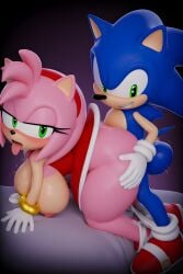 3d 6_fingers ai-created ai_art ai_generated amy_rose sega sonic_(series) sonic_the_hedgehog sonic_the_hedgehog_(series)
