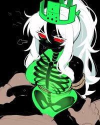 1boy 1girls 1x1x1x1 1x1x1x1_(forsaken) absurd_res ai_generated annoyed arms_behind_back betrayed_1x1x1x1 black_skin blank_eyes bondage bones colored_skin crown duo falsegate forsaken_(roblox) genderswap_(mtf) green_crown green_skin highres humanoid intervourse large_breasts long_hair monster monster_girl non-human nude nude_female ponytail red_eyes red_sclera ribcage roblox rope_bondage rule_63 self_upload sex sitting_on_lap solid_eyes spread_legs stable_diffusion straight thick_thighs translucent translucent_body transparent_body transparent_skin uncensored vaginal_sex white_hair wide_hips