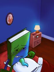 battle_for_dream_island battle_for_dream_island_again bedroom bfb bfdi bfdia book_(bfdi) cum object_shows pillow pillow_humping tentacle_penis
