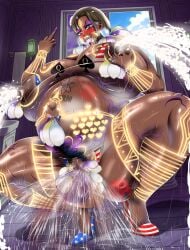 american_flag_bikini corruption ed-jim lactation middle_finger pregnant qos robotics;notes squirting steins;gate tattoo tennouji_nae tongue_out